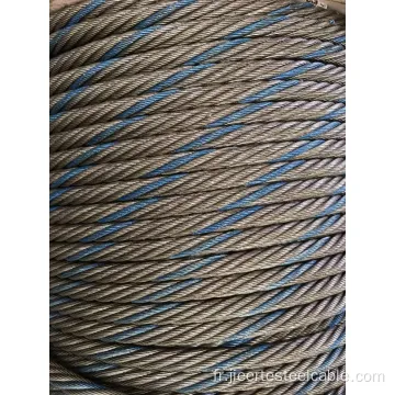 Corde en acier non galvanisée 6x19S FC pour le levage